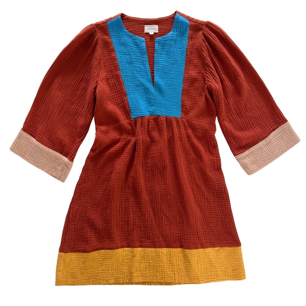 Honorine color block gauze dress